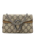 GG Supreme Monogram Super Mini Dionysus Shoulder Bag Taupe