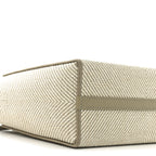 Jacquard Canvas Small Font Tote Ecru