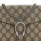 GG Supreme Monogram Mini Dionysus Chain Wallet Beige Taupe