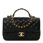Caviar Quilted Small Handy CC Flap Black