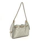 Caviar Quilted Mini Chanel 25 Handbag Light Green