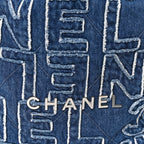 Denim Patchwork Logo Chanel 22 Blue
