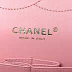 Caviar Quilted Jumbo Double Flap Pink