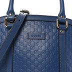 Soft Microguccissima Mini Dome Bag Blue