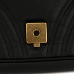 Calfskin Matelasse Small GG Marmont Shoulder Bag Black