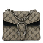 GG Supreme Monogram Mini Dionysus Shoulder Bag Black
