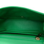 Lambskin Quilted Mini Square Flap Green