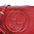 Pebbled Calfskin Small Soho Disco Bag Tabasco Red