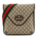 GG Supreme Monogram Web Medium Neo Vintage Flap Messenger Bag Beige New Acero