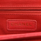 Caviar Quilted Small Business Affinity Flap Red