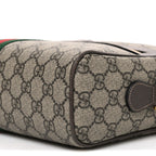 GG Supreme Monogram Web Small Ophidia Shoulder Bag Brown