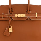 Taurillon Clemence Birkin 35 Gold