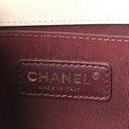 Caviar Calfskin Chevron Medium Boy Flap White