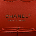 Lambskin Quilted Medium Double Flap Brown