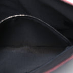Aged Calfskin Chevron Quilted Medium Gabrielle Cosmetic Case Pink Navy Black