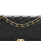 Caviar Quilted Small Double Flap Black