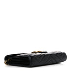 Calfskin Matelasse GG Marmont Chain Wallet Black