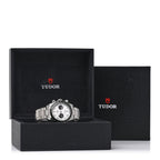 Stainless Steel 41mm Black Bay Chronograph Panda Automatic Watch White 79360N