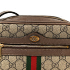 GG Supreme Monogram Web Mini Ophidia Shoulder Bag Brown