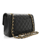 Lambskin Quilted Small Double Flap Black