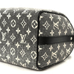 Denim Monogram Jacquard Speedy Bandouliere 25 Black