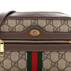 GG Supreme Monogram Web Mini Ophidia Shoulder Bag Brown
