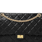 Aged Calfskin Quilted 2.55 Reissue 226 Flap Black