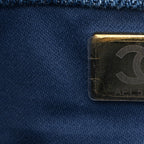 Washed Denim Quilted Mini Chanel 25 Handbag Blue