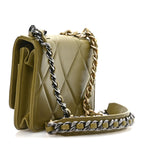 Lambskin Quilted Chanel 19 Wallet On Chain WOC Green