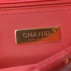 Sequin Quilted Medium Chanel 19 Flap Coral