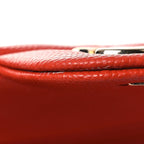 Caviar Quilted Medium Double Flap Light Red