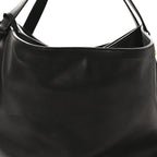 Polished Saddle Calfskin Alexia Bag Black