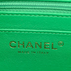 Lambskin Quilted Mini Square Flap Green