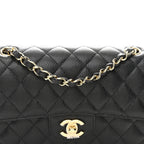 Caviar Quilted Small Double Flap Black