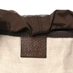 GG Supreme Monogram Medium Ophidia Double Buckle Backpack Brown