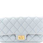 Aged Calfskin Quilted 2.55 Reissue Chain Waist Bag Light Blue