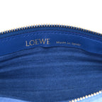 Lambskin Pleated Bracelet Pouch Shoulder Bag Royal Blue