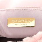 Shearling Sheepskin Medium Chanel 19 Flap Light Pink