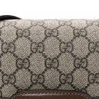 GG Supreme Monogram Horsebit 1955 Shoulder Bag Beige Brown Sugar