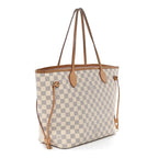Damier Azur Neo Neverfull MM Rose Ballerine