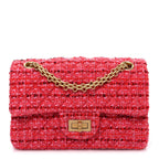 Tweed Quilted Mini 2.55 Reissue Flap Red Ecru Black