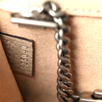 GG Supreme Monogram Textured Dollar Calfskin Super Mini Dionysus Shoulder Bag Beige Mystic White Oatmeal