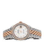 Stainless Steel 18K Everose Gold Diamond Bezel Mother of Pearl 28mm Oyster Perpetual Datejust Watch 279381RBR