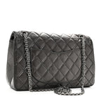 Metallic Aged Calfskin Quilted 2.55 Reissue 226 Flap Dark Grey