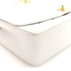 Caviar Quilted Medium Single Flap White