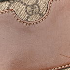 GG Supreme Monogram Calfskin Small Padlock Shoulder Bag Beige Black Cuir
