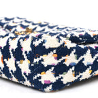 Tweed Quilted Medium Chanel 19 Flap Ecru Navy Blue Multicolor