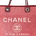 Canvas Small Deauville Tote Red