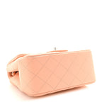 Lambskin Quilted Mini Square Flap Light Pink