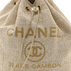 Canvas Large Deauville Backpack Light Beige